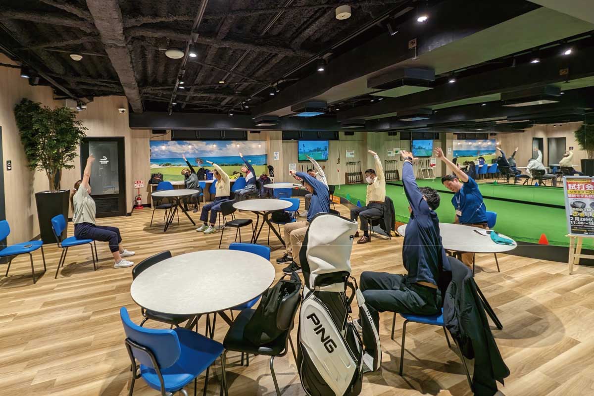 ゴルフストレッチの様子2